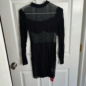Black mesh dress